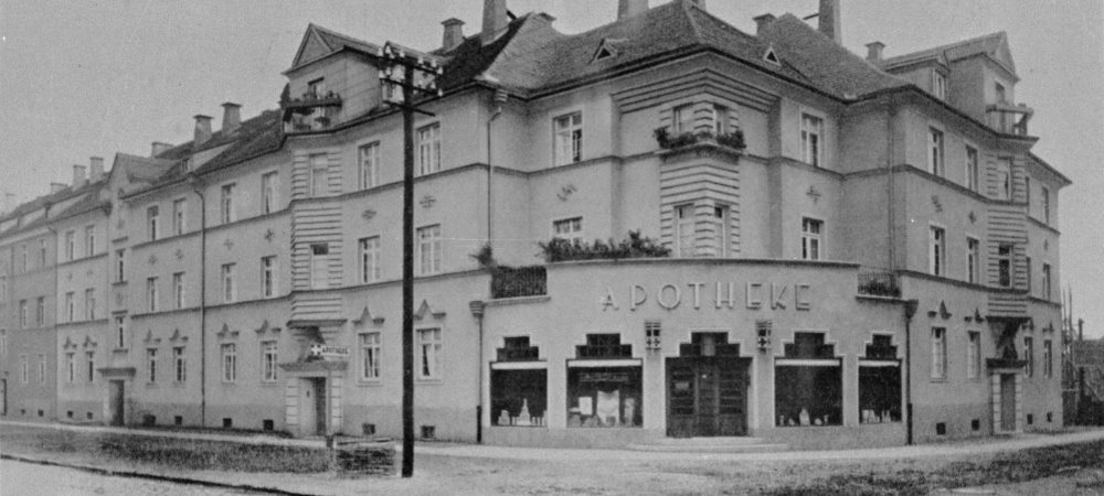 historisches Foto Linden-Apotheke-Diemitz